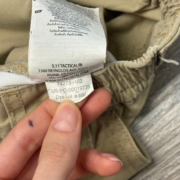 5.11 Tactical Taclite Pro Tan Khaki Mens 32x32 Ripstop Cargo Utility Work Pants - Picture 7 of 16